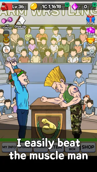 Arm Wrestling Clicker (Армреслинг Кликер)  [МОД Много денег] Screenshot 5