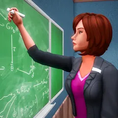 Скачать взломанную High School Teacher Simulator  [МОД Unlimited Money] - последняя версия apk на Андроид