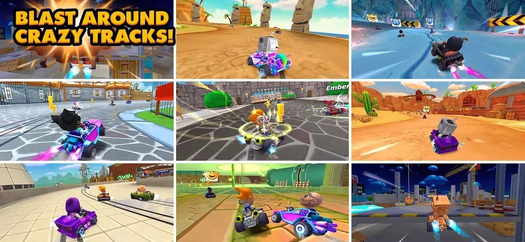 Boom Karts Multiplayer Racing (Бум Картс Мультиплеер Рейсинг)  [МОД Menu] Screenshot 5