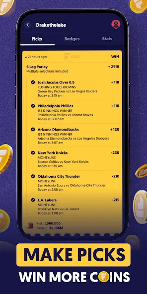 Fliff - Sports Picks (Флифф)  [МОД Бесконечные деньги] Screenshot 2