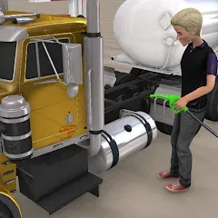 Взлом Euro Truck Gas Station Games  [МОД Много денег] - полная версия apk на Андроид