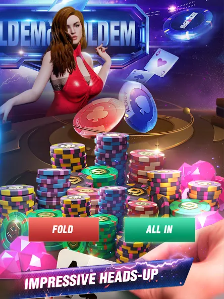 Holdem or Foldem - Texas Poker (Холдем или Фолдем)  [МОД Меню] Screenshot 3