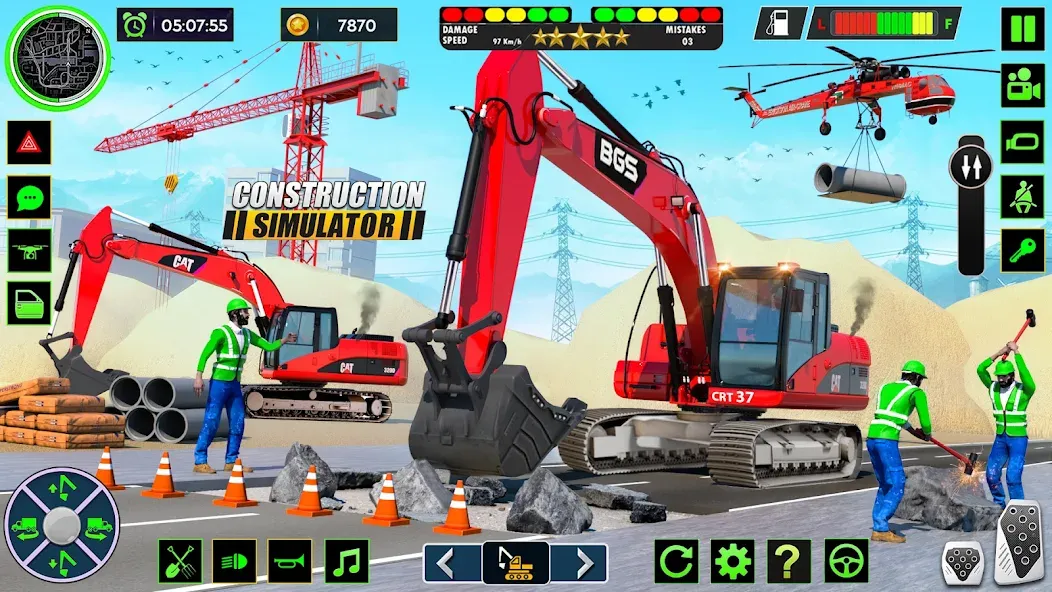 Real Road Construction Games (Реал Роад Конструкшн Геймс)  [МОД Много монет] Screenshot 5