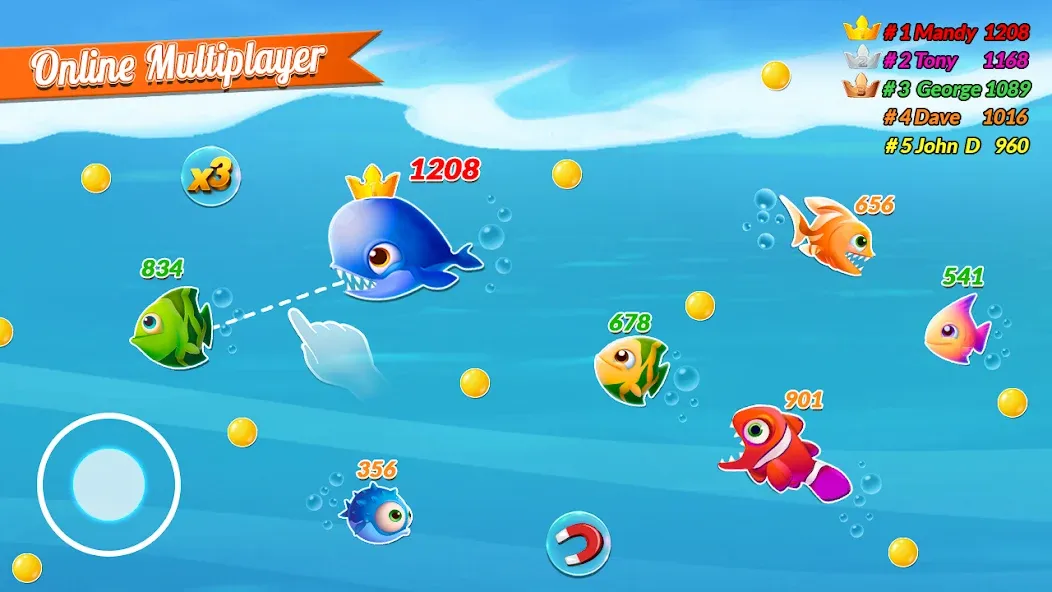 Fish.IO Fish Games Shark Games (Фиш Ай О Фиш Геймс Шарк Геймс)  [МОД Много монет] Screenshot 2