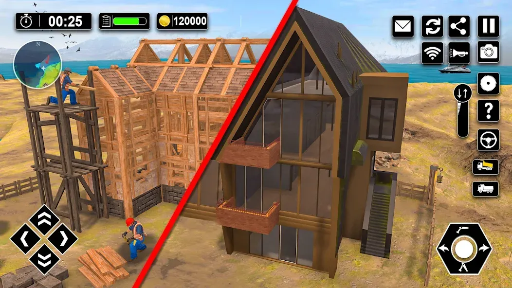 Wood House Construction Game  [МОД Много монет] Screenshot 4