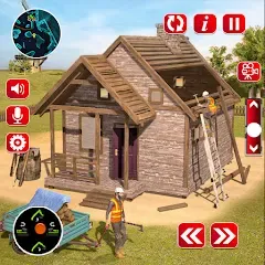 Скачать взлом Wood House Construction Game  [МОД Много монет] - полная версия apk на Андроид