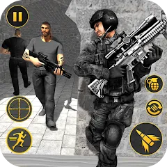 Взломанная Anti Terrorist Shooting Game  [МОД Бесконечные монеты] - последняя версия apk на Андроид