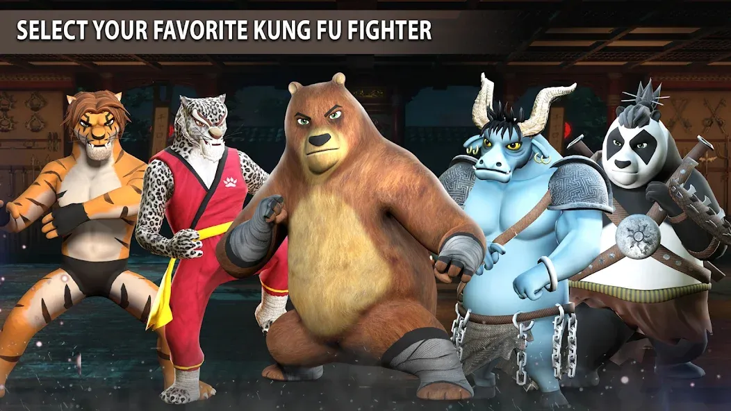 Kung Fu Animal: Fighting Games (Кунгфу животное)  [МОД Menu] Screenshot 4