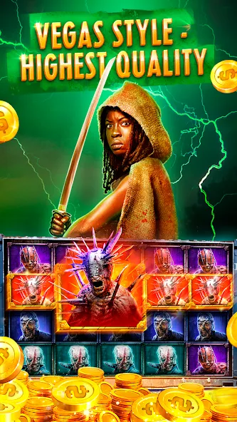 The Walking Dead Casino Slots (Зе Вокинг Дед Казино Слотс)  [МОД Все открыто] Screenshot 1