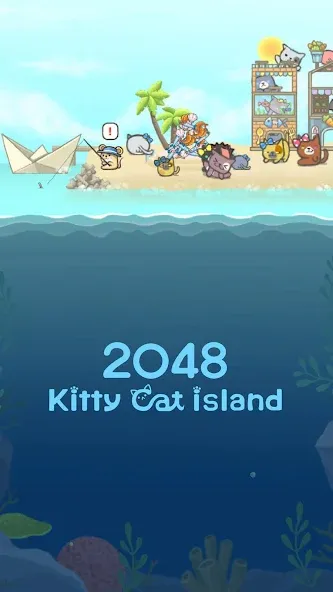 2048 Kitty Cat Island (Остров Кошачьеи Кошки)  [МОД Много денег] Screenshot 1