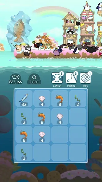 2048 Penguin Island  [МОД Бесконечные деньги] Screenshot 2