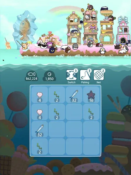 2048 Penguin Island  [МОД Бесконечные деньги] Screenshot 4