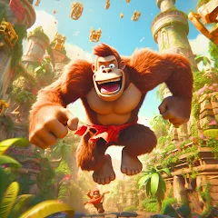 Скачать взломанную Monkey jungle run kong gorilla  [МОД Mega Pack] - полная версия apk на Андроид