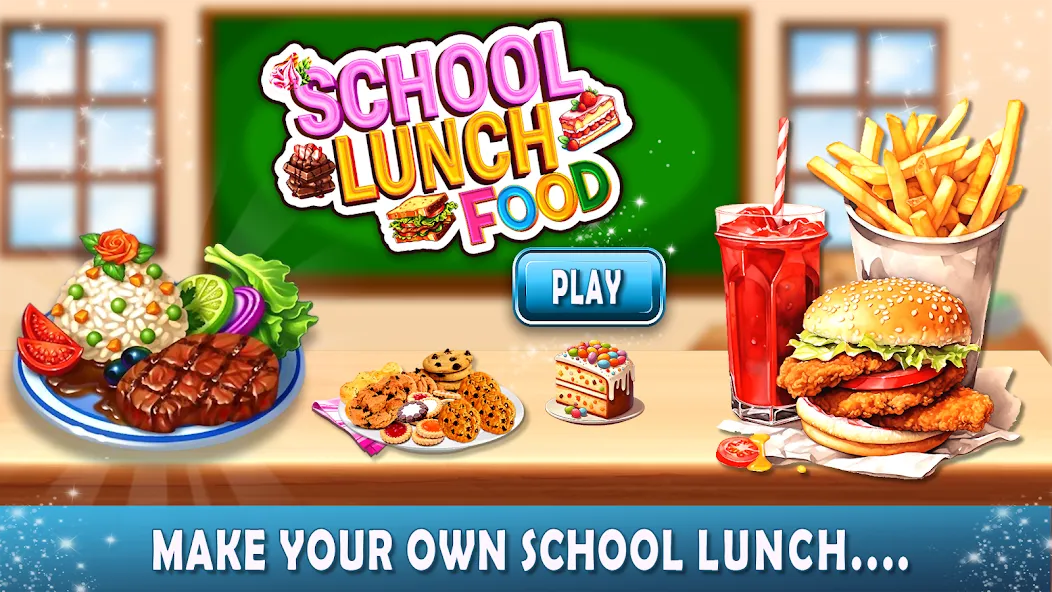 Lunch Box cooking Games 2023 (ШКОЛЬНЫЙ ОБЕД ПРИГОТОВЛЕНИЕ ПИЩИ Создание поваров)  [МОД Menu] Screenshot 1