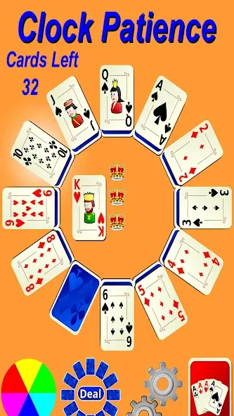 Clock Patience Solitaire (Клок Пэйшенс Солитер)  [МОД Меню] Screenshot 2