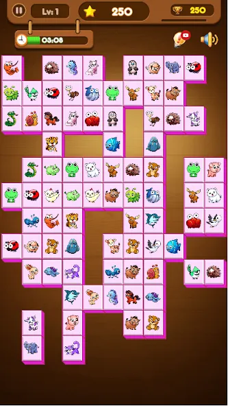 Onet Connect Animal Game (Онет Соединить Животные игра)  [МОД Много монет] Screenshot 2