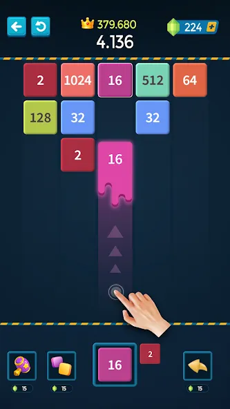 1M - Merge Number Block Puzzle  [МОД Много денег] Screenshot 1