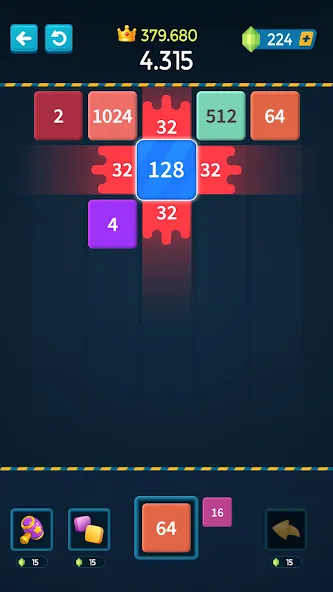 1M - Merge Number Block Puzzle  [МОД Много денег] Screenshot 2