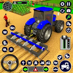 Скачать взломанную Real Tractor Driving Simulator (Реальный симулятор вождения трактора)  [МОД Меню] - полная версия apk на Андроид