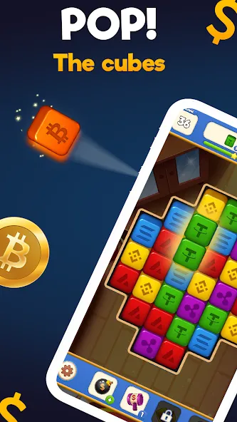 Crypto Blocks Puzzle Challenge  [МОД Unlimited Money] Screenshot 1