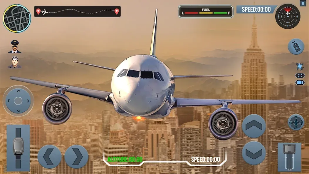 Airplane Simulator Plane Games  [МОД Menu] Screenshot 1