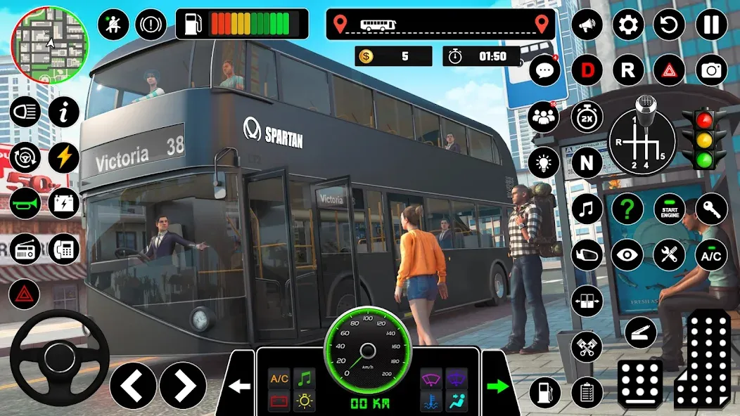 Bus Simulator : 3D Bus Games (Бас Драйвинг Симулятор ПВП Игра)  [МОД Много монет] Screenshot 5