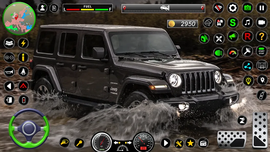 Jeep Driving Simulator offRoad (Джип Драйвинг Симулятор вне дороги)  [МОД Все открыто] Screenshot 2