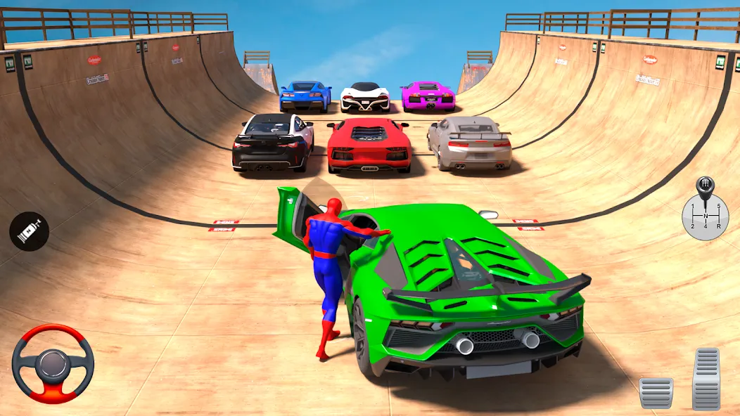 Superhero Car: Mega Ramp Games (Рамп Кар Гейм)  [МОД Unlimited Money] Screenshot 1