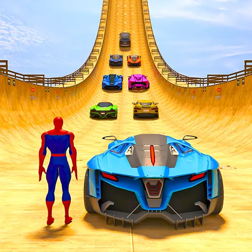 Superhero Car: Mega Ramp Games (Рамп Кар Гейм)  [МОД Unlimited Money] Screenshot 2