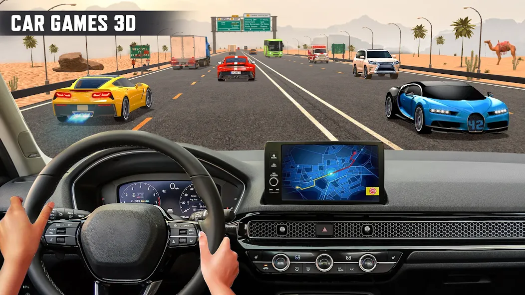 Real Highway Car Racing Games  [МОД Бесконечные монеты] Screenshot 4