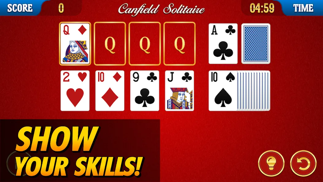 Canfield Solitaire (Кэнфилд пасьянс)  [МОД Все открыто] Screenshot 5