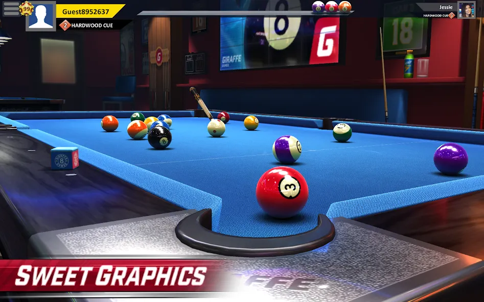 Pool Stars - 3D Online Multipl (Пул Старс)  [МОД Бесконечные монеты] Screenshot 1