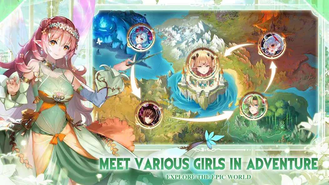 Girls' Connect: Idle RPG  [МОД Много монет] Screenshot 5