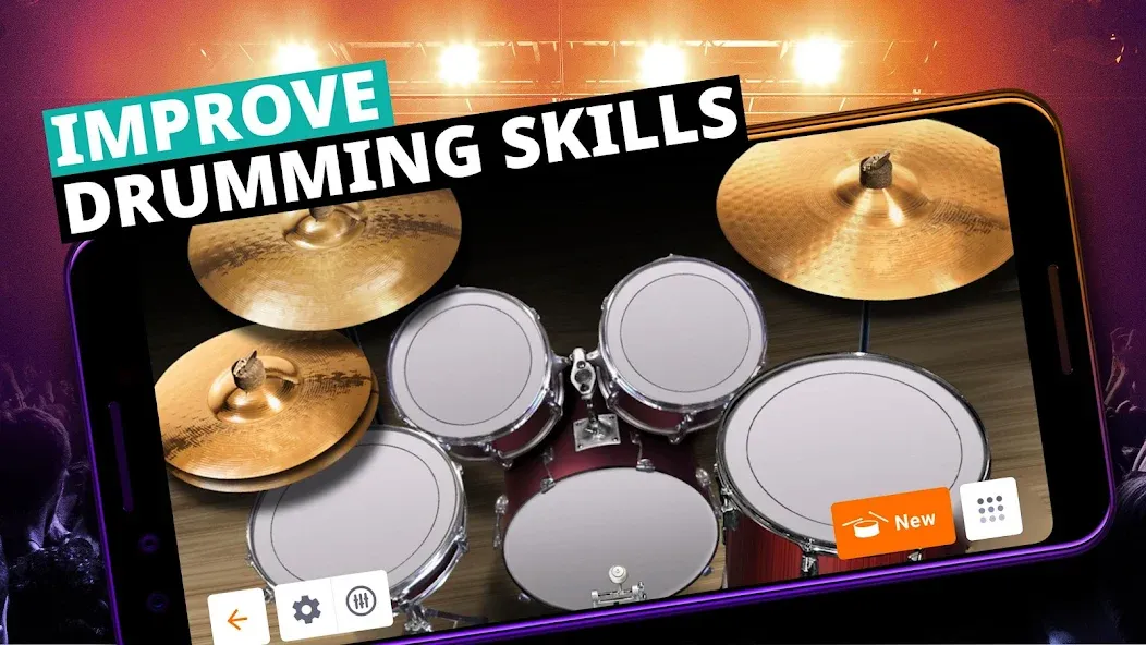 Drum Kit Music Games Simulator  [МОД Unlocked] Screenshot 3