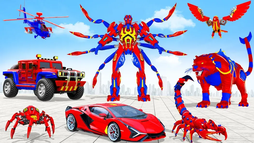 Spider Robot: Robot Car Games (Спайдер Робот)  [МОД Меню] Screenshot 5