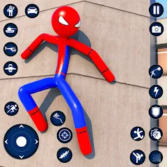 Взломанная Spider Game-Stickman Rope Hero  [МОД Menu] - стабильная версия apk на Андроид