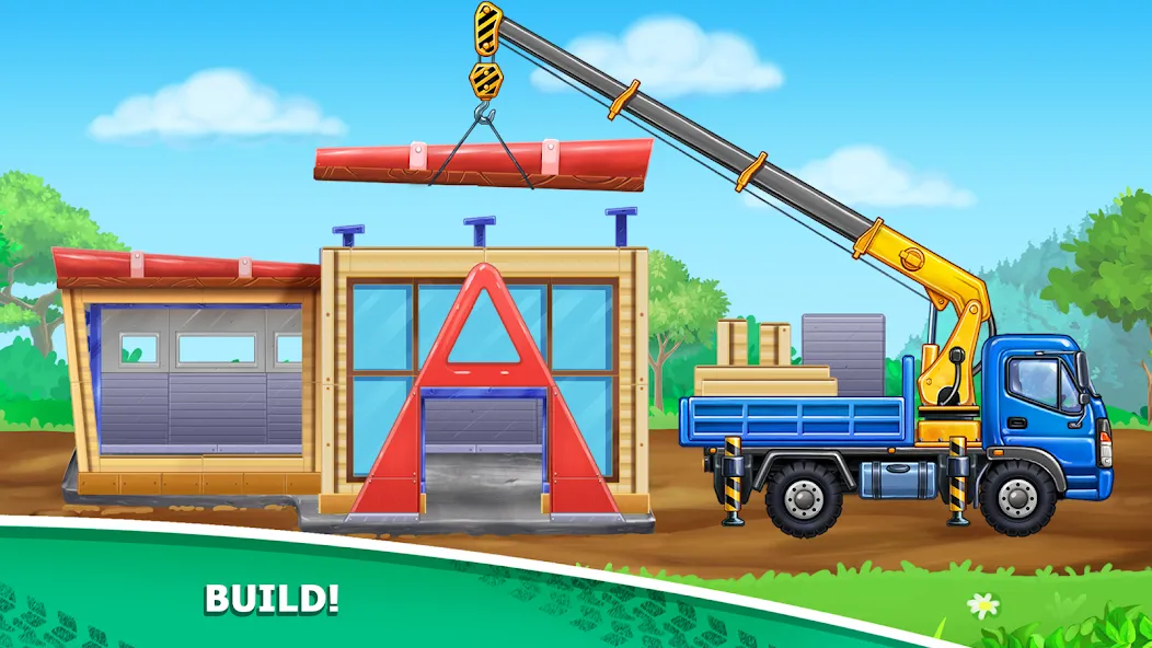 Kids truck games Build a house  [МОД Бесконечные деньги] Screenshot 4