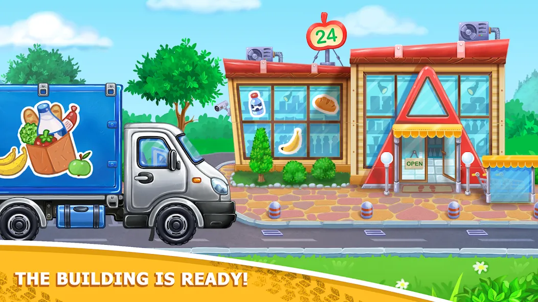 Kids truck games Build a house  [МОД Бесконечные деньги] Screenshot 5