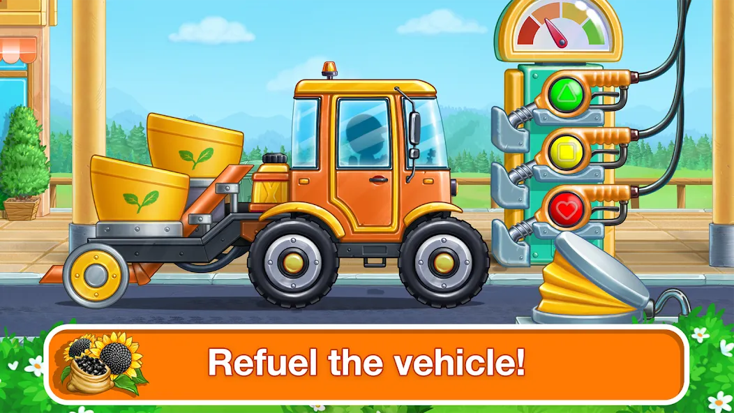 Tractor, car: kids farm games  [МОД Бесконечные монеты] Screenshot 5