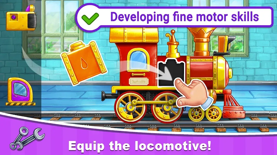 Train Games for Kids: station  [МОД Много монет] Screenshot 1