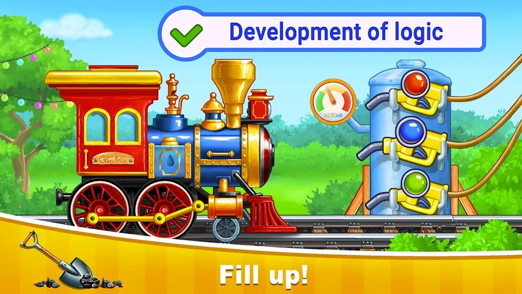 Train Games for Kids: station  [МОД Много монет] Screenshot 2