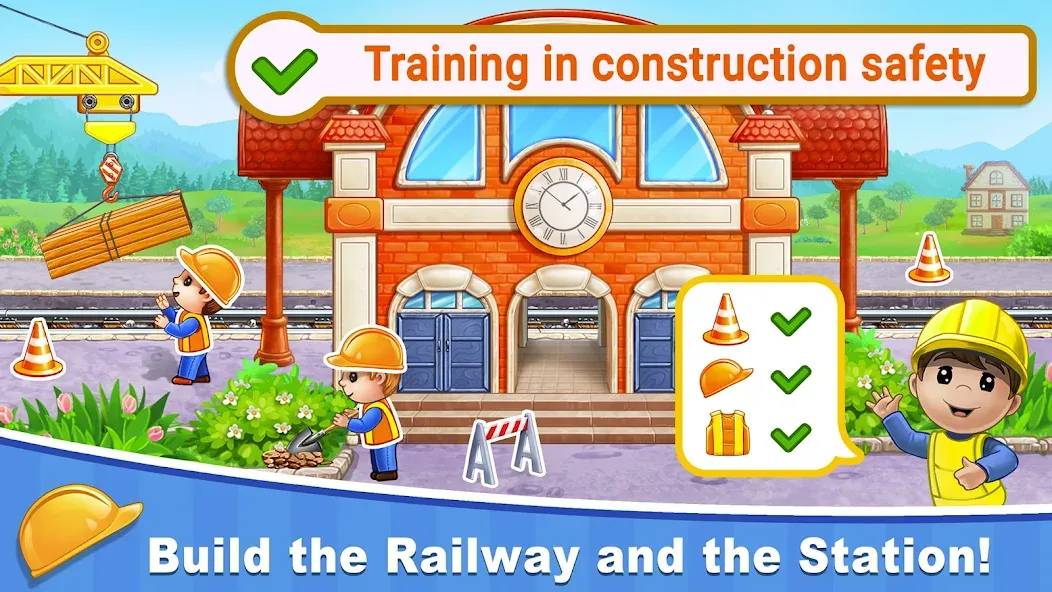 Train Games for Kids: station  [МОД Много монет] Screenshot 3