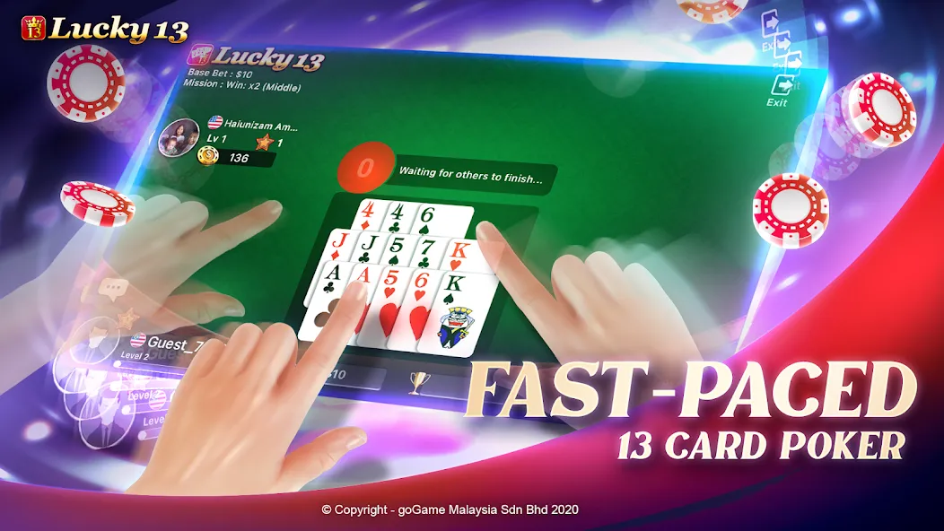 Lucky 13: 13 Poker Puzzle (Лаки 13)  [МОД Много монет] Screenshot 4