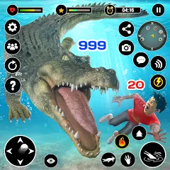 Скачать взлом Animal Crocodile Attack Sim (Энимал Крокодайл Аттак Сим)  [МОД Бесконечные монеты] - последняя версия apk на Андроид