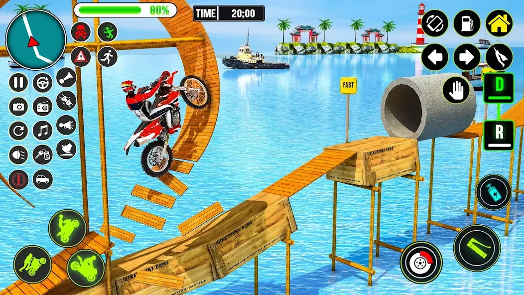 GT Bike Racing Game Moto Stunt (ДжиТи Байк Рейсинг Гейм Мото Стант)  [МОД Mega Pack] Screenshot 2