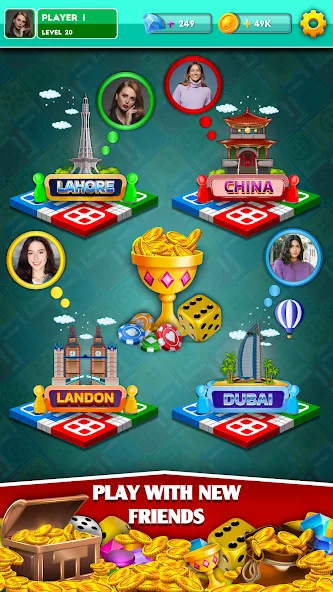 Multiplayer Dice Ludo Games (Мультиплеер Дайс Лудо Игры)  [МОД Много денег] Screenshot 4