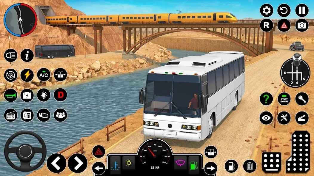 Offroad Bus Simulator Bus Game (Оффроуд Автобус Симулятор Игра)  [МОД Много денег] Screenshot 1