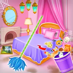 Скачать взломанную Princess house cleaning advent  [МОД Бесконечные деньги] - полная версия apk на Андроид