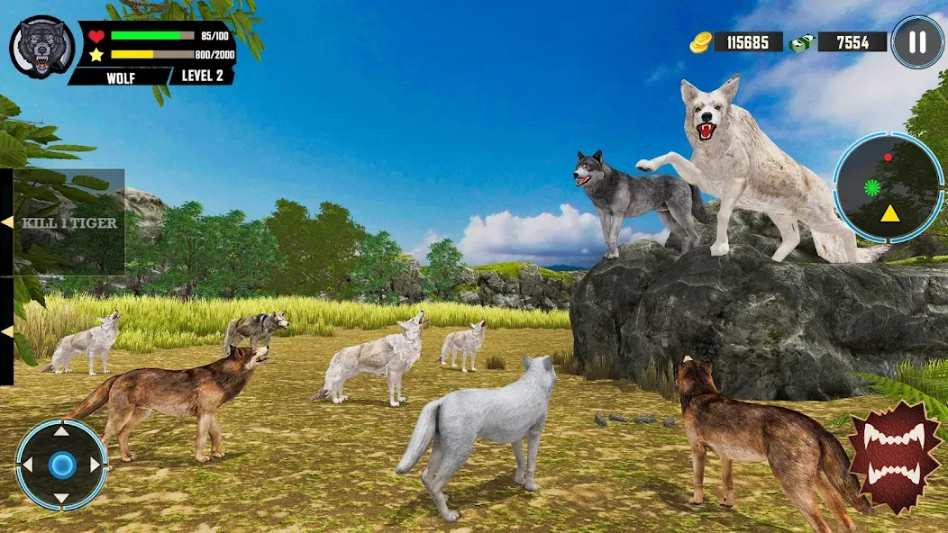 Wild Wolf Simulator Games  [МОД Unlimited Money] Screenshot 5