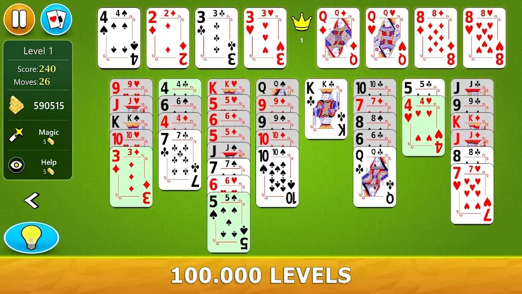 FreeCell Solitaire - Card Game  [МОД Бесконечные деньги] Screenshot 2